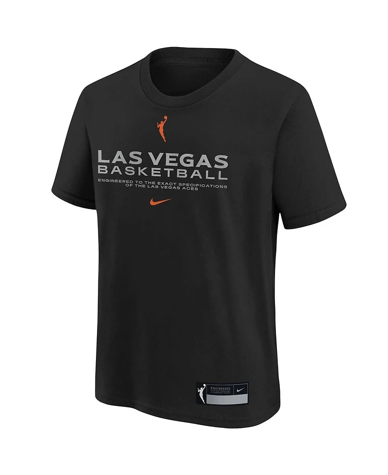 Nike Big Boys and Girls Black Las Vegas Aces Legend Practice Performance T-Shirt
