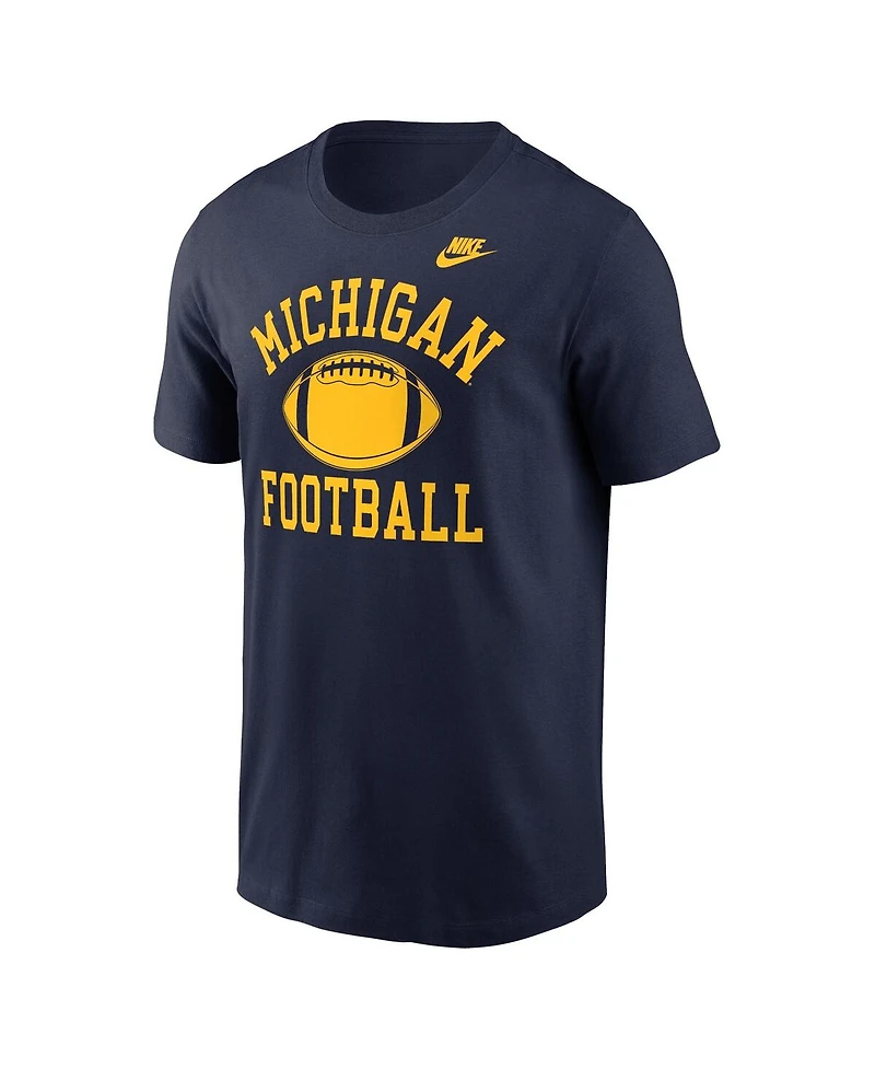 Nike Men's Navy Michigan Wolverines Legacy Football Icon T-Shirt