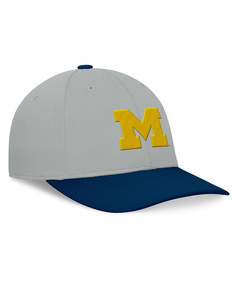 Top of the World Men's Gray/Navy Michigan Wolverines Mick Flex Hat