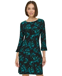 Tommy Hilfiger Women's Ruffled-Cuff 3/4-Sleeve Dress