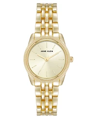 Anne Klein Women's Quartz Casual Coin Edge Gold-Tone Alloy Metal Watch, 26mm