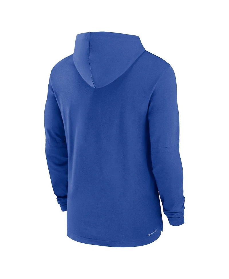 Nike Men's Duke Devils Sideline Hoodie Performance Long Sleeve T-Shirt