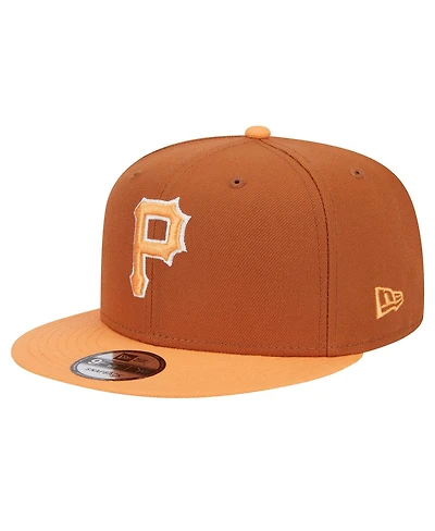 New Era Men's Brown Pittsburgh Pirates Spring Color Two-Tone 9FIFTY Snapback Hat