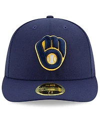 New Era Men's Navy Milwaukee Brewers National Baseball Hall of Fame Low Profile 59FIFTY Fitted Hat