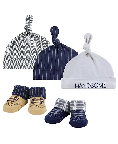 Hudson Baby Boys Youngster's Cap and Sock Pairing