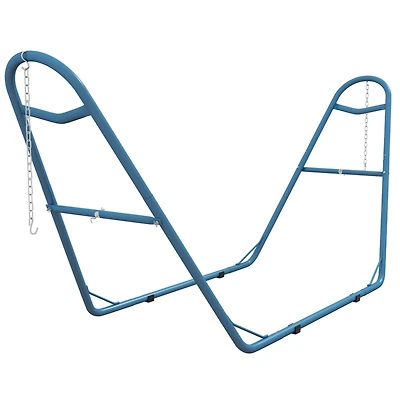 Adjustable Steel Hammock Stand for 9-14ft Hammocks in Blue