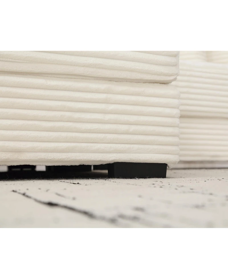 Streamdale Furniture Oversized Velvet L-Shaped Corner Sofa with Pillows