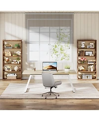 Tribesigns 6-Tier Bookcase, 70-Inch Tall Freestanding Bookshelf with Storage Shelves, Open Bookcase Wood Display Shelving Unit, Vintage Walnut