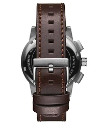 Mvmt Men's Chrono Ii Dark Brown Leather Strap Watch 44mm
