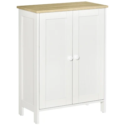 Simplie Fun White Double Door Storage Cabinet