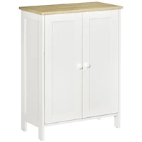 Simplie Fun White Double Door Storage Cabinet