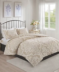 Madison Park Viola Damask 3-Pc. Comforter Set, Full/Queen