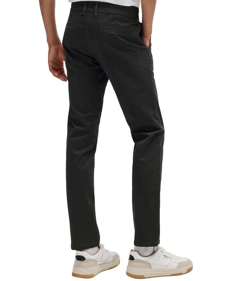 Boss by Hugo Boss Men's Slim-Fit Stretch-Cotton Trousers