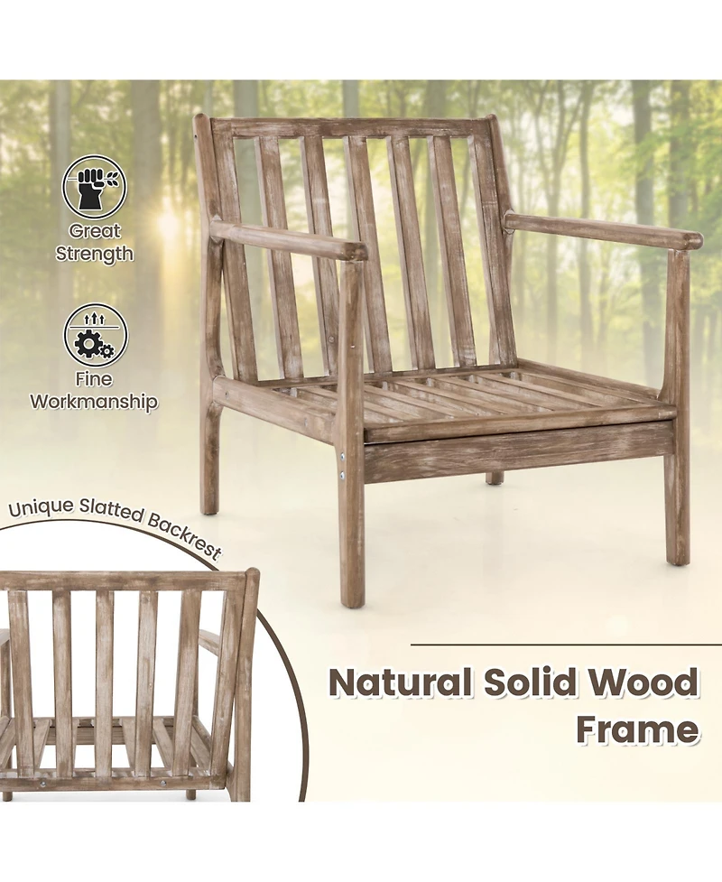 Skonyon Modern Accent Chair with Solid Rubber Wood Armrests