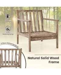 Skonyon Modern Accent Chair with Solid Rubber Wood Armrests