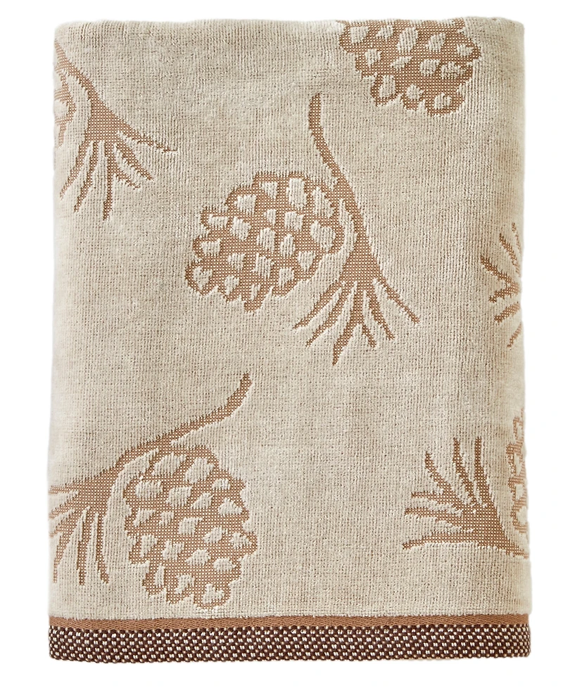Skl Home Pinecone Jacquard Cotton Bath Towel, 25" x 50"