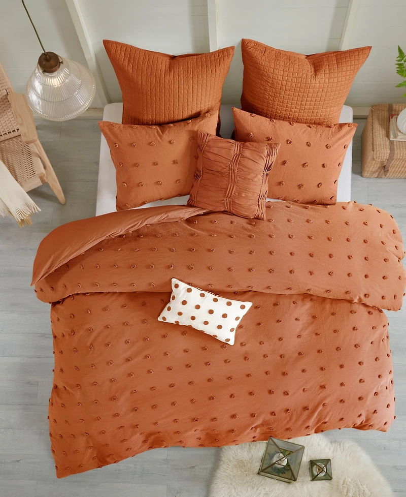 Intelligent Design Brooklyn Jacquard Cotton -Pc. Duvet Cover Set