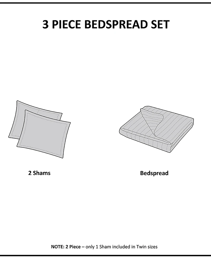 510 Design Oakley 3-Pc. Bedspread Set, Full/Queen