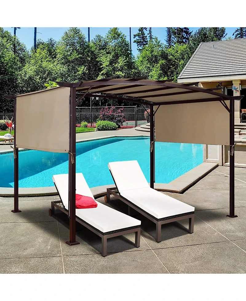 Sugift Outdoor Canopy Shade Cover with Copper Grommets & 4 Straps