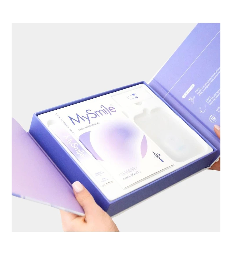 MySmile Deluxe 10 Min Teeth Whitening Kit with 28 Led Light, 35% Carbamide Peroxide Teeth Whitening Gel, Helps Remove Years of Stains from Coffee, Sod