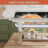 2 Pack 8QT Chafing Dish Buffet Set with Water Pan Stainless Steel Food Warmers for Parties Buffet