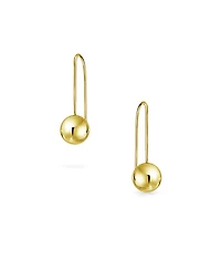 Bling Jewelry Tiny Minimalist Threader Drop Ball Earrings14K Yellow Gold 14K Yellow Gold