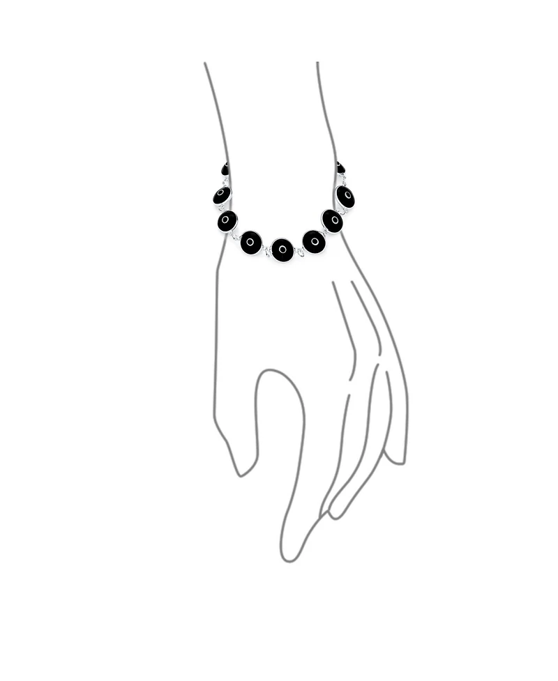 Bling Jewelry Multicolor Evil Eye Strand Bracelet Sterling Silver