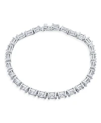 Bling Jewelry 15CTW Cz Oval Solitaire Tennis Bracelet Silver Plated 7, 7.5 Inch