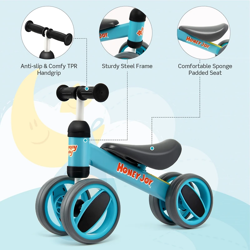 Baby Balance Bike Toddler Riding Toys 4 Wheels