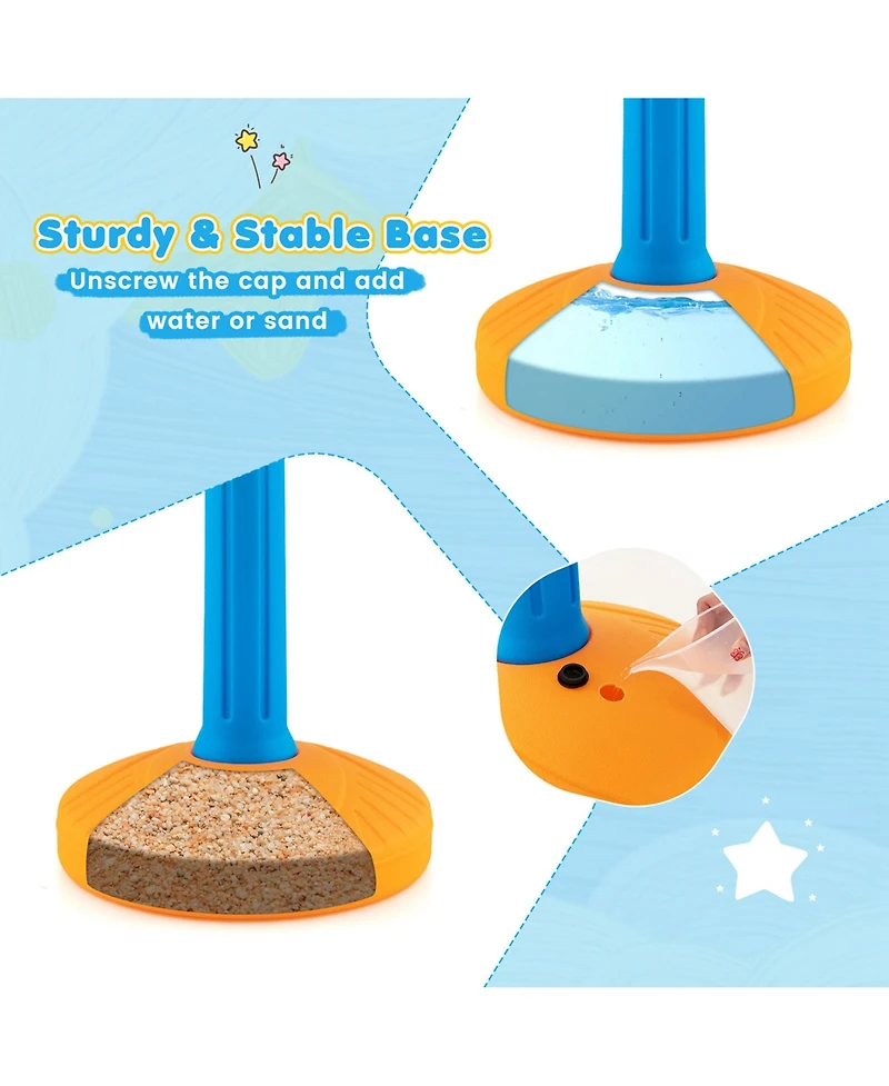 Kids Children Basketball Hoop Stand Adjustable Height Indoor Outdoor Sports Toy