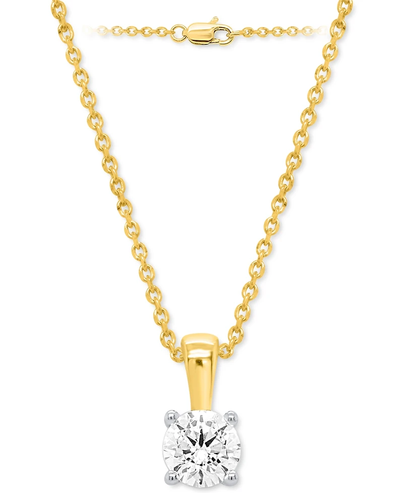 Forever Grown Diamonds 2-Pc. Set Lab Diamond Pendant Necklace & Matching Stud Earrings (1 ct. t.w.) Sterling Silver or 14k Gold-Plated Sterli
