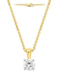 Forever Grown Diamonds 2-Pc. Set Lab Diamond Pendant Necklace & Matching Stud Earrings (1 ct. t.w.) Sterling Silver or 14k Gold-Plated Sterli