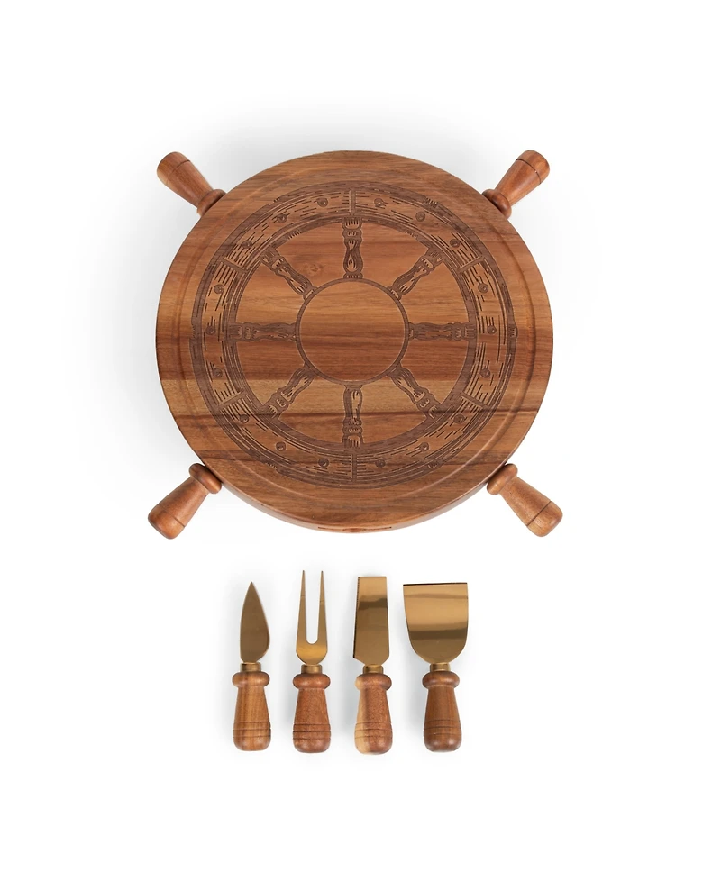 Toscana Helmsman Acacia Lazy Susan Cheese Board