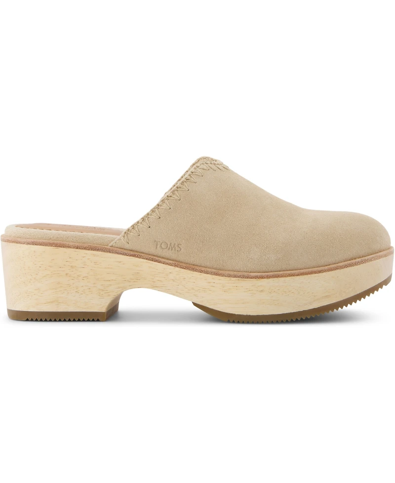 Toms Women's Addison Suede Wood Mule Clog