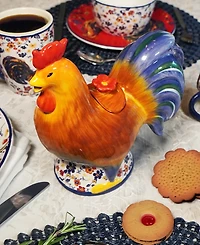 Certified International Morning Rooster 3-d Rooster Teapot