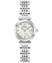 Bulova Women's Diamond Accent Stainless Steel Bracelet Watch 25mm