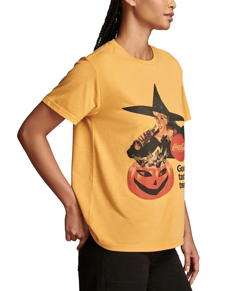 Lucky Brand Women's Coca-Cola Halloween Graphic Boyfriend T-Shirt