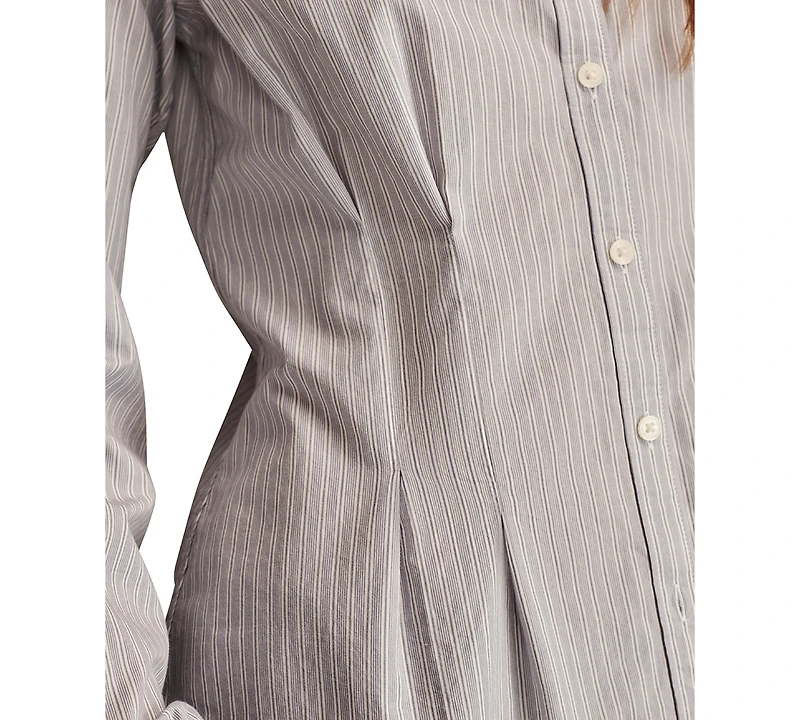 Lucky Brand Women's Striped Peplum Shirt