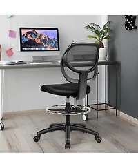 Vebreda Adjustable Height Mid Back Mesh Drafting Office Chair