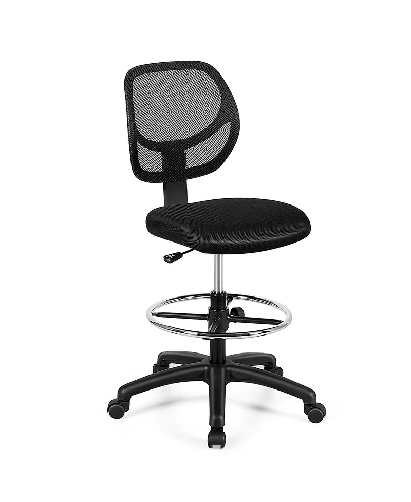 Vebreda Adjustable Height Mid Back Mesh Drafting Office Chair