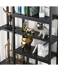 Tribesigns 79 Inch Extra Tall Bookshelf, 7-Tier Vintage Bookcase, Industrial 10-Shelf Open Storage Shelves Display Shelves Organizer for Home Office