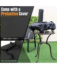 Outdoor Pizza Oven Portable Wood Pellet Pizza Stove with 12 Inch Round Rotatable Pizza Stone