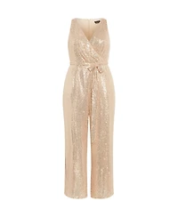 City Chic Plus Dazzling Wide leg Jumpsuit