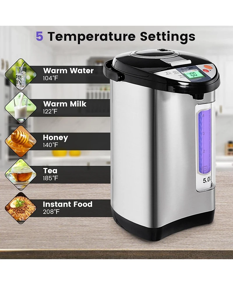 Skonyon 5-liter Electric Lcd Water Boiler and Warmer
