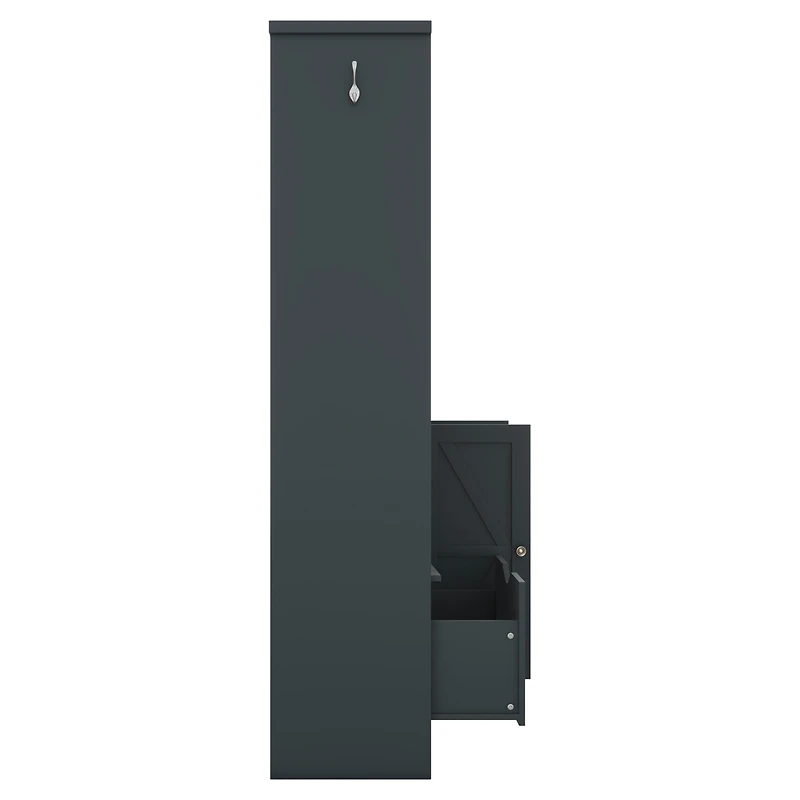 Elegant Hall Tree: Shoe Cabinet, Bench, Coat Rack