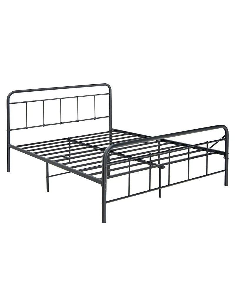 Gymax Full Size Heavy Duty Metal Bed Frame Headboard Platform Mattress Foundation