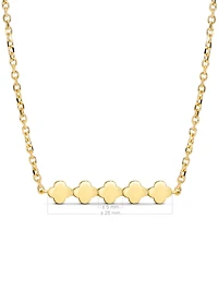 Devata Clover Chain Necklace in 14K Gold, 16 in adj to 18 in, approx. 4.3 grams