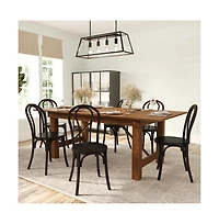 Merrick Lane Lowry Thonet Style Solid Wood Dining Chair With Stackable Design And Elegant Finish