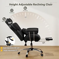 Office Desk Chair Big and Tall Executive with Footrest Lumbar Support