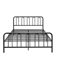 Gymax Stylish Queen Size Metal Bed Frame Platform Bed Base w/ Headboard & Footboard
